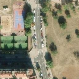Sand Volleyball Court — aerial view
