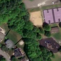 Sand Volleyball Court, NJ — aerial view