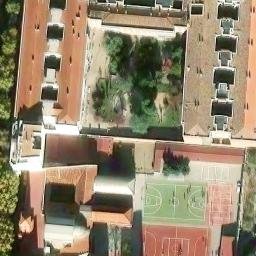 Volleyball Court near Madrid — aerial view