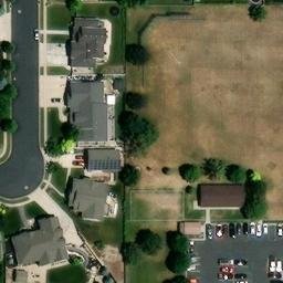 Sand Volleyball Court, American Fork, UT — aerial view