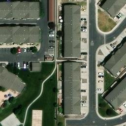 Volleyball Court, Saratoga Springs, UT — aerial view