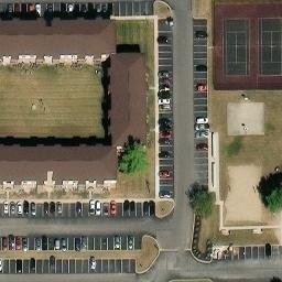 Sand Volleyball Court, Lafayette, IN — aerial view