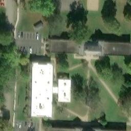 Sand Volleyball Court, Gambier, OH — aerial view