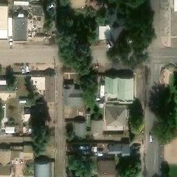 Sand Volleyball Court, Evans, CO — aerial view