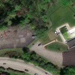Sand Volleyball Court, PA — aerial view