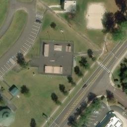 Sand Volleyball Court, Perkasie, PA — aerial view