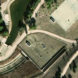 Volleyball Court near Madrid — aerial view