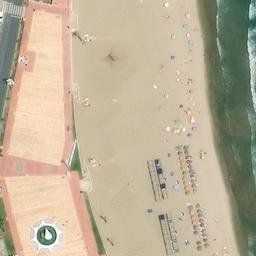 Sand Volleyball Court — aerial view