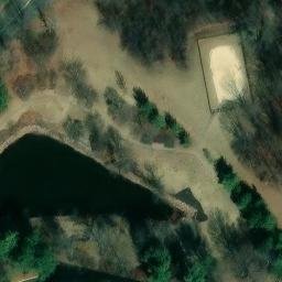 Sand Volleyball Court, NJ — aerial view