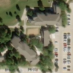 Sand Volleyball Court, Maryville, MO — aerial view