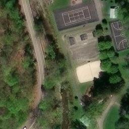 Sand Volleyball Court, Bridgeville, PA — aerial view