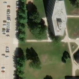 Sand Volleyball Court, Maryville, MO — aerial view