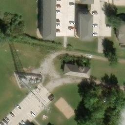 Sand Volleyball Court, Maryville, MO — aerial view