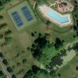 Sand Volleyball Court, PA — aerial view