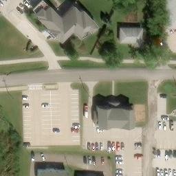 Sand Volleyball Court, Maryville, MO — aerial view