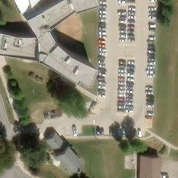 Sand Volleyball Court, Maryville, MO — aerial view