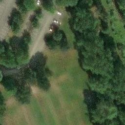 Grass Volleyball Court, PA — aerial view