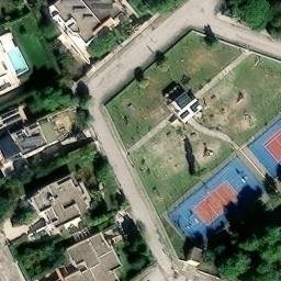 Volleyball Court near Lizzanello — aerial view