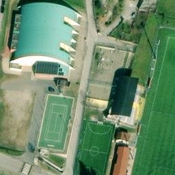 Volleyball Court near Viggiano — aerial view