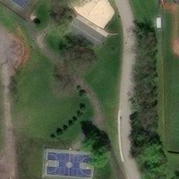 Sand Volleyball Court, PA — aerial view