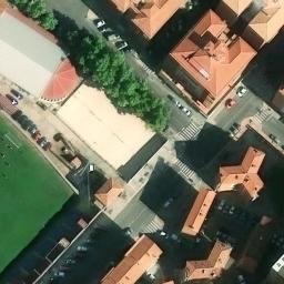 Sand Volleyball Court — aerial view