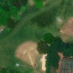 Sand Volleyball Court, Plainsboro Center, NJ — aerial view