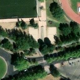 Sand Volleyball Court — aerial view