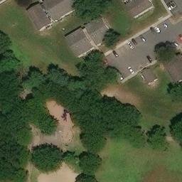 Sand Volleyball Court, Princeton Meadows, NJ — aerial view