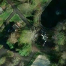 Sand Volleyball Court, Doylestown, PA — aerial view