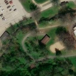 Sand Volleyball Court, PA — aerial view