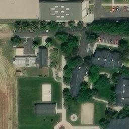 Sand Volleyball Court, Provo, UT — aerial view