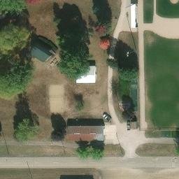 Sand Volleyball Court, Rantoul, IL — aerial view