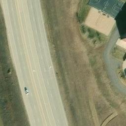 Sand Volleyball Court, Berthoud, CO — aerial view