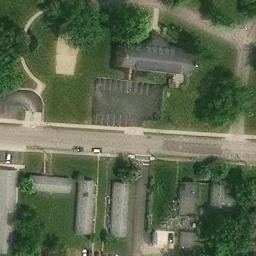 Sand Volleyball Court, Delaware, OH — aerial view