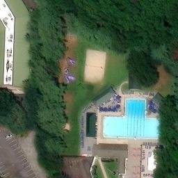 Volleyball Court, NJ — aerial view