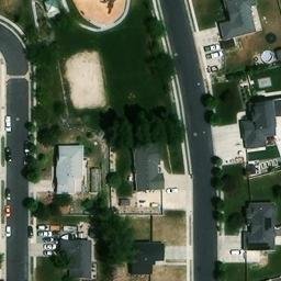 Sand Volleyball Court, Saratoga Springs, UT — aerial view