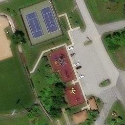 Sand Volleyball Court, Progress, PA — aerial view