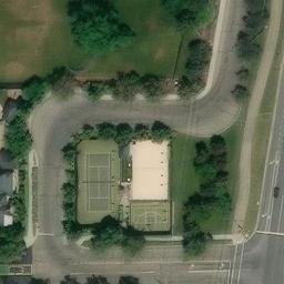 Sand Volleyball Court, Provo, UT — aerial view