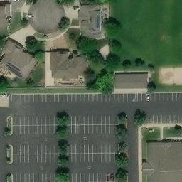 Sand Volleyball Court, Orem, UT — aerial view