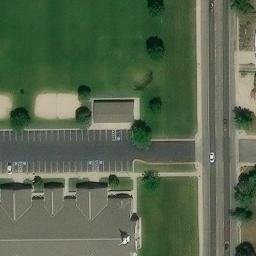Sand Volleyball Court, Orem, UT — aerial view