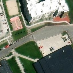 Sand Volleyball Court, Orem, UT — aerial view