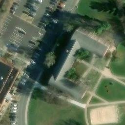 Sand Volleyball Court, NJ — aerial view