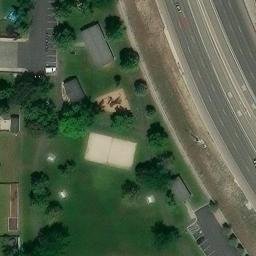 Sand Volleyball Court, Provo, UT — aerial view