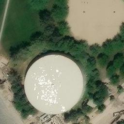 Sand Volleyball Court, Provo, UT — aerial view