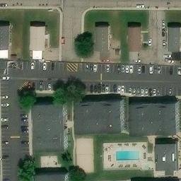 Sand Volleyball Court, Provo, UT — aerial view