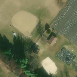 Sand Volleyball Court, Montgomeryville, PA — aerial view