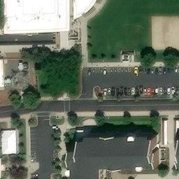 Sand Volleyball Court, Provo, UT — aerial view