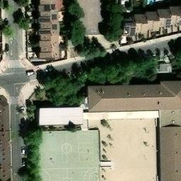 Volleyball Court near Pinto — aerial view