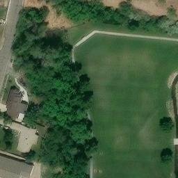 Sand Volleyball Court, Provo, UT — aerial view