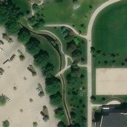 Sand Volleyball Court, Provo, UT — aerial view